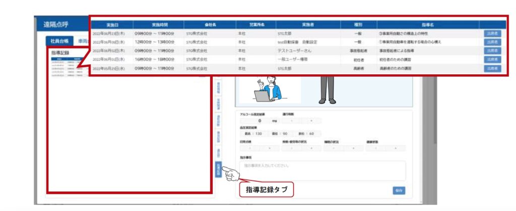 指導監督の記録